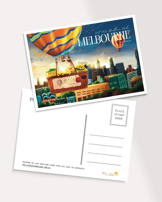 Hot Air Balloon Ride Melbourne Postcard