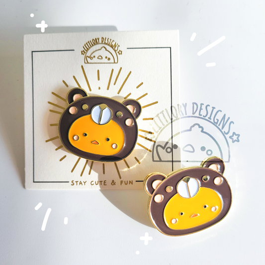PULU Black Bear Enamel Pin