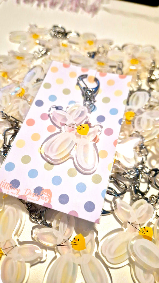 Rainbow Balloon Dog Keychain