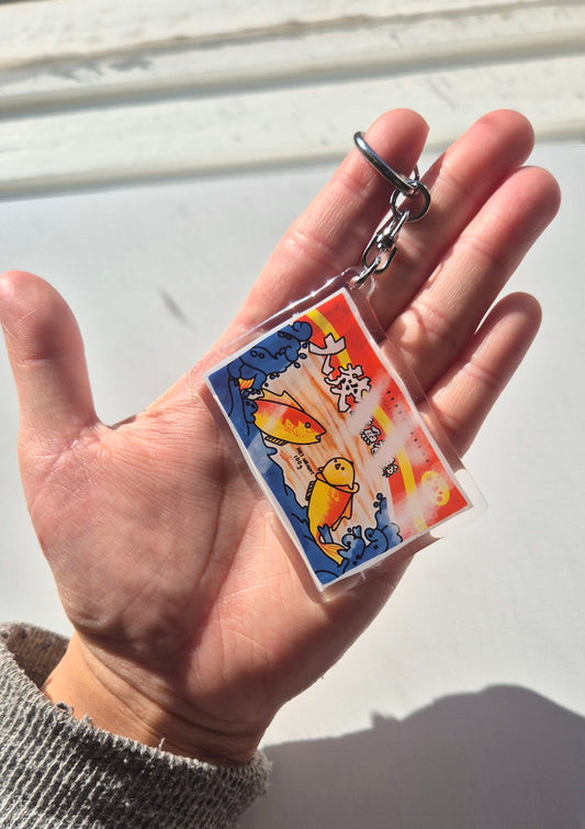 Dried Fish Fillet Keychain