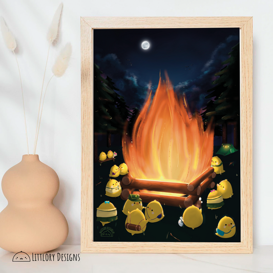 Bonfire Party Art Print