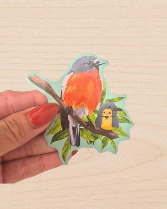Flame Robin Sticker