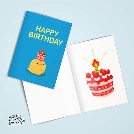 Happy Birthday Card (blue)