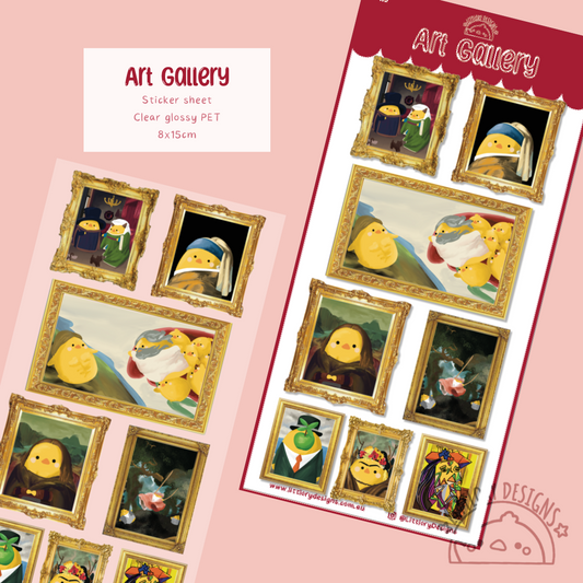Art gallery sticker sheet