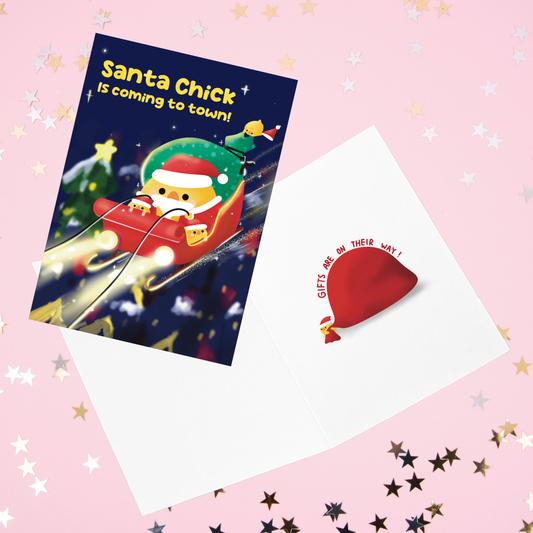 Santa Chick Card