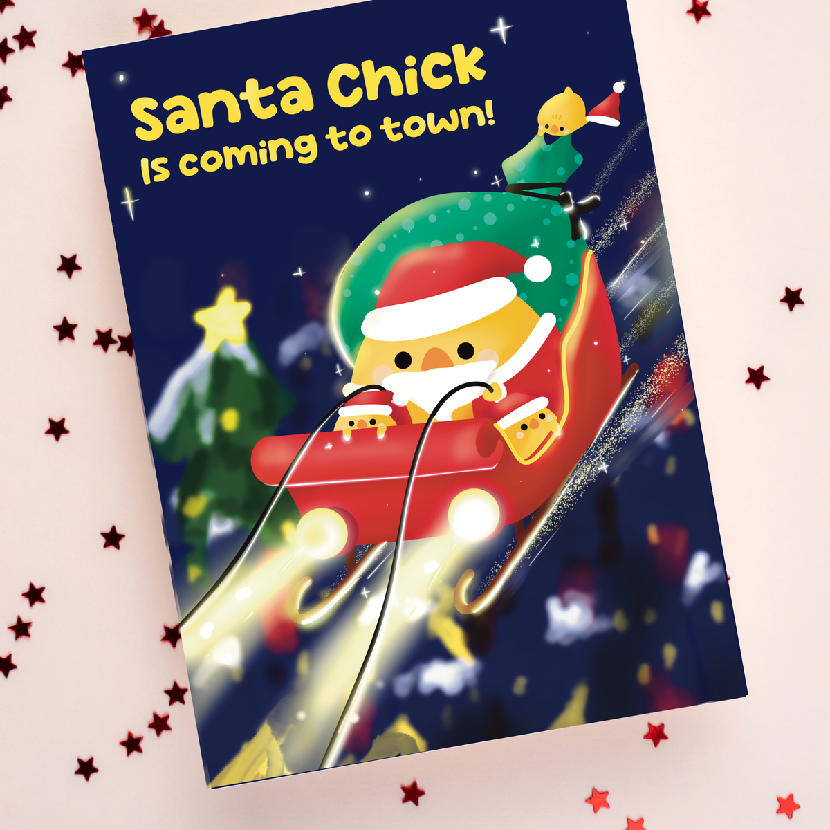 Santa Chick Card