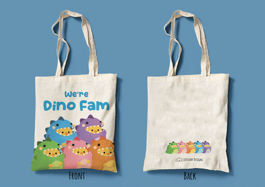 Dino Fam Tote Bag