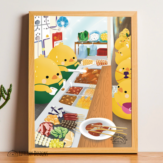 Hong Kong Street Food Art Print