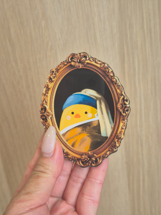 Girl with A Pearl Earring Fridge Magnet