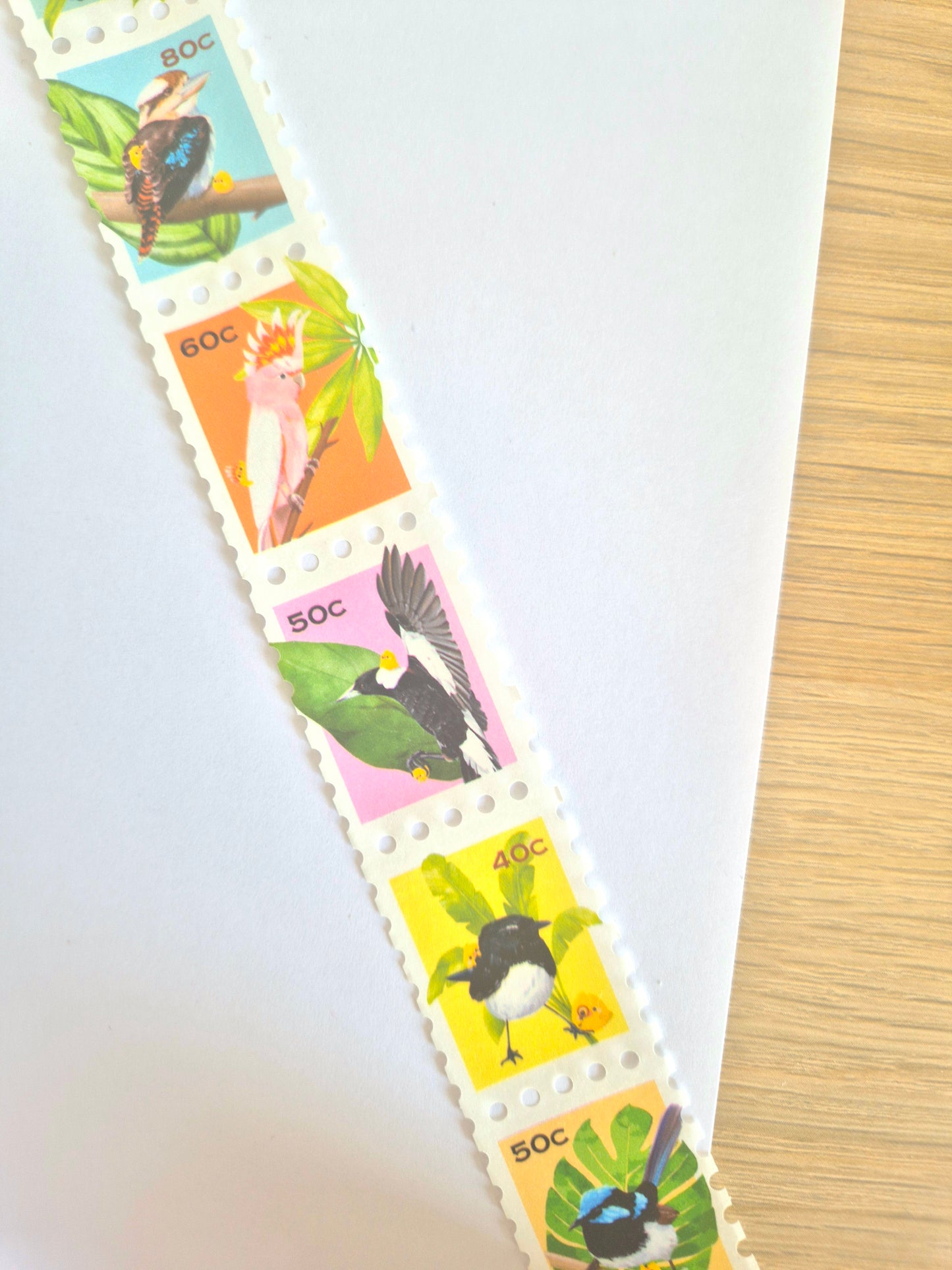 Australian Birds Stamp Washi Tape