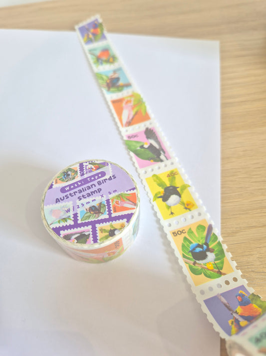 Australian Birds Stamp Washi Tape
