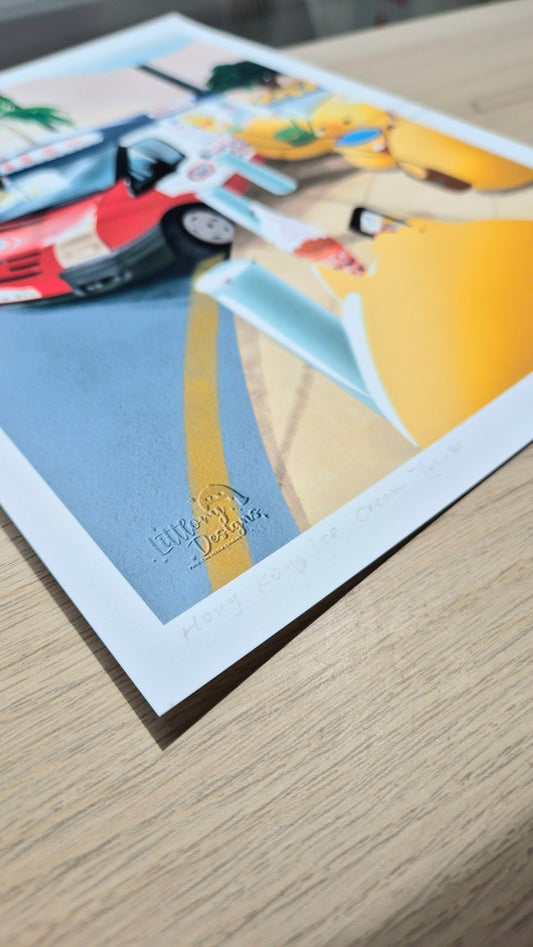 Hong Kong Ice Cream Truck Art Print