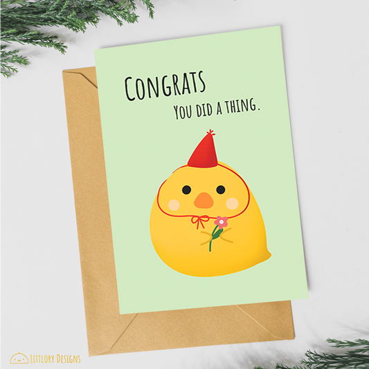 You Did a Thing Card