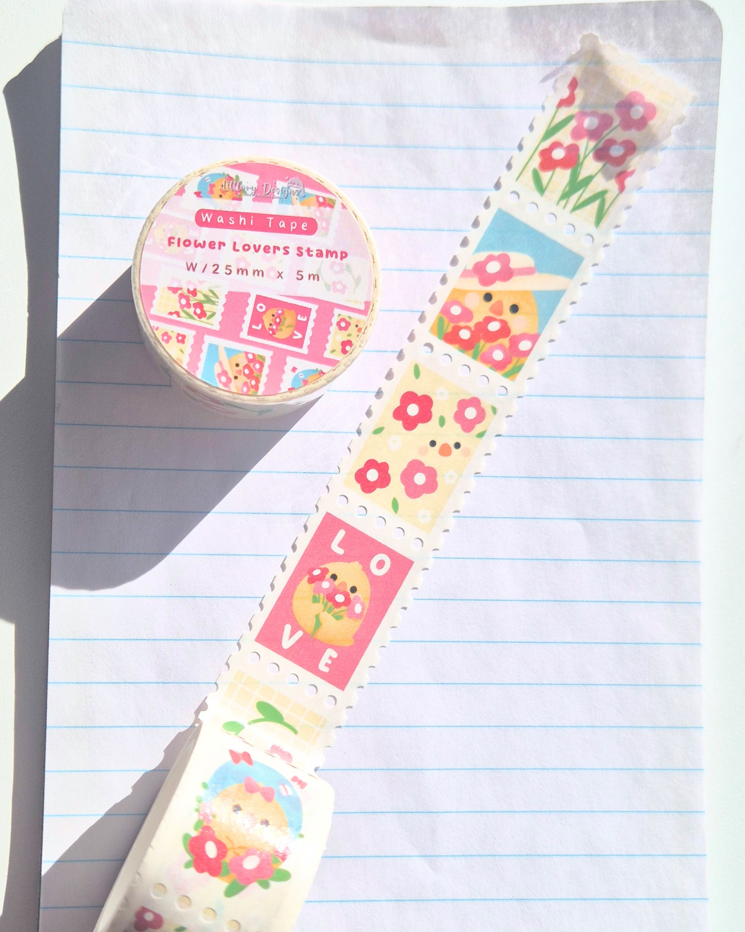 Flower Lovers Stamp Washi Tape