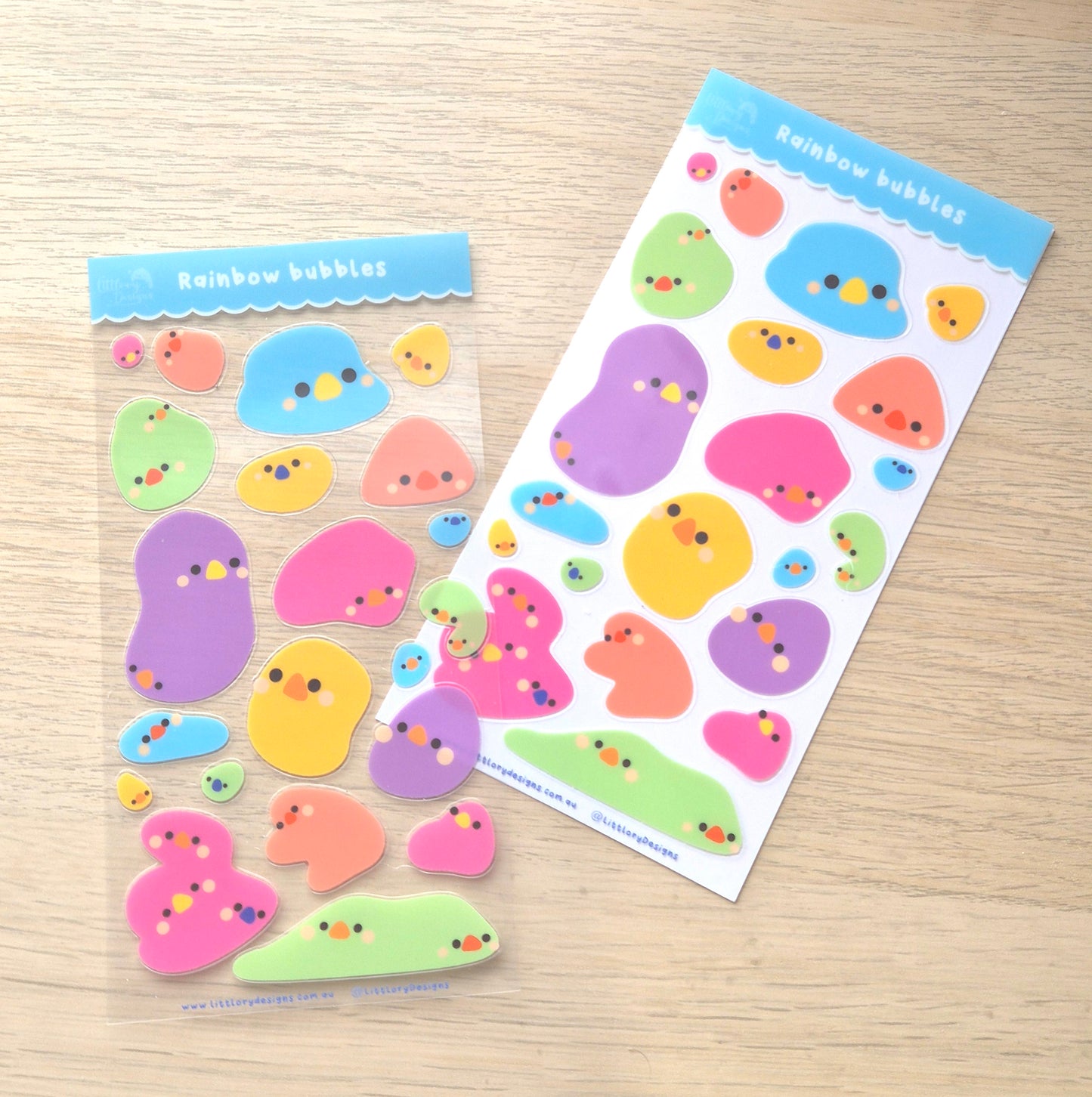 Rainbow Bubbles Sticker Sheet