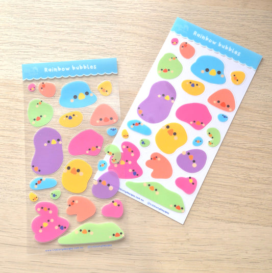 Rainbow Bubbles Sticker Sheet