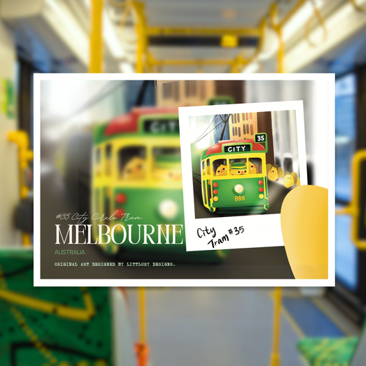 #35 City Circle Tram Melbourne Postcard