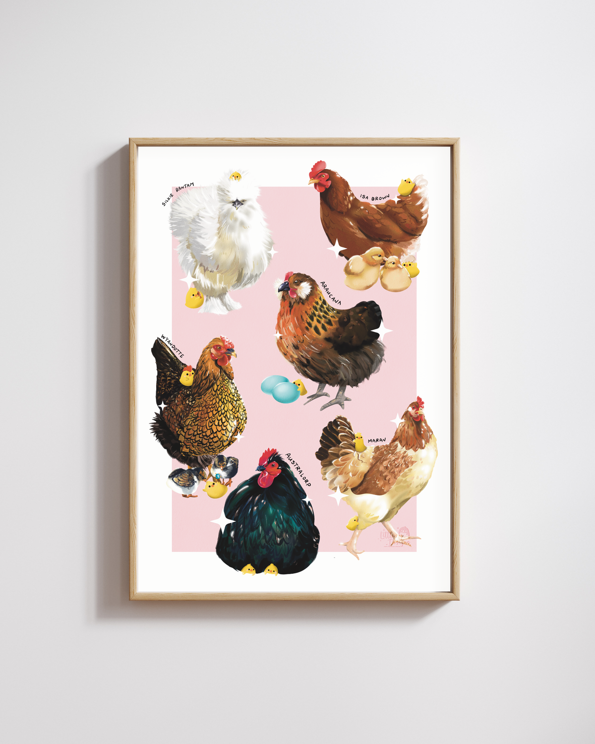 Australian Birds (Chickens) Art Print