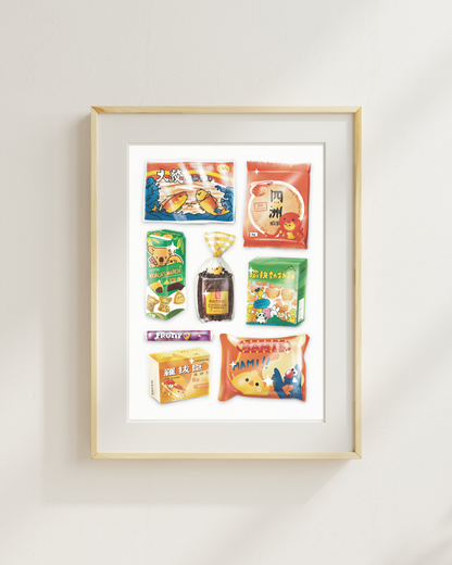 Childhood Snacks Art Print