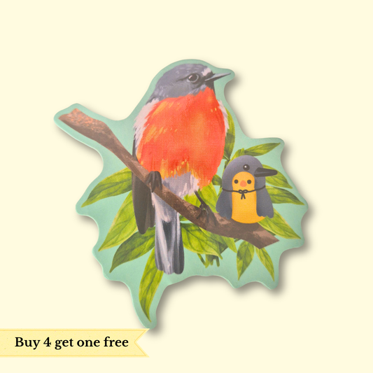 Flame Robin Sticker
