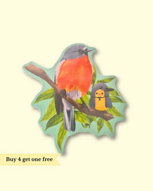 Flame Robin Sticker