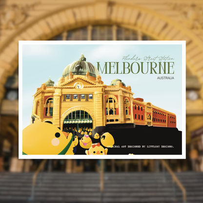 Flinders Street Station Melbourne Postcard