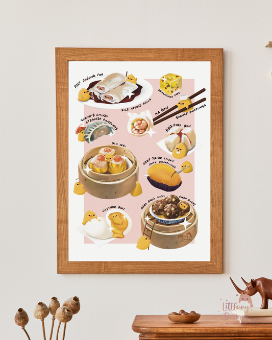 Hong Kong Dimsums Art Print