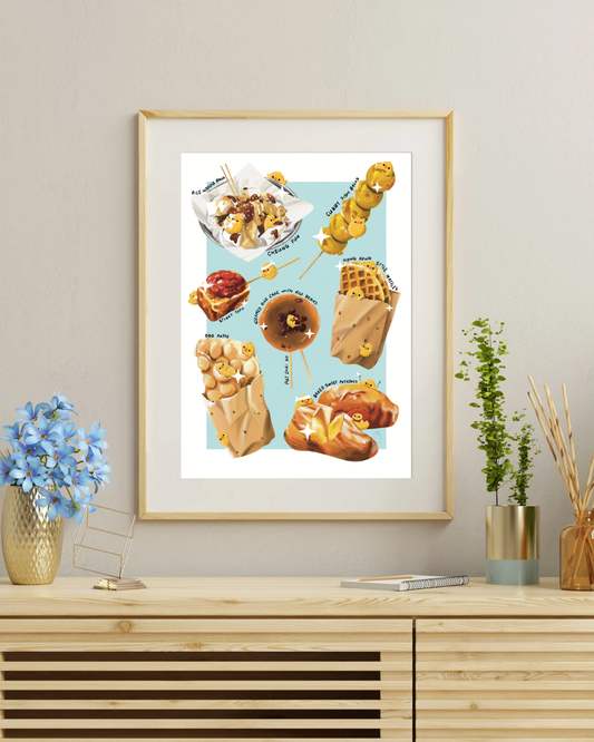 Hong Kong Street Food Art Print