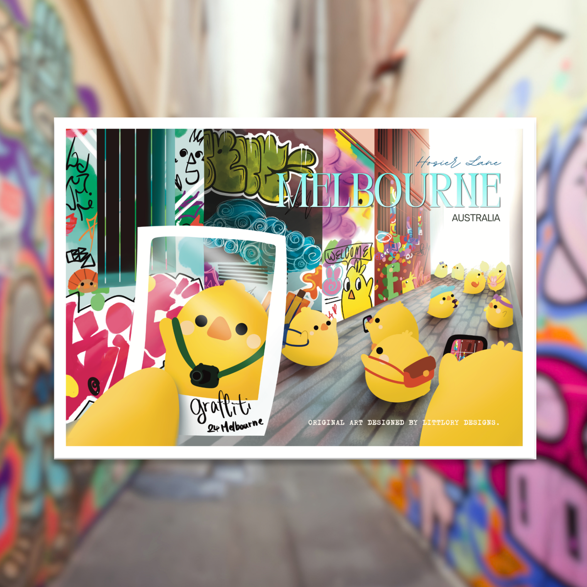 Hosier Lane Graffiti Melbourne Postcard