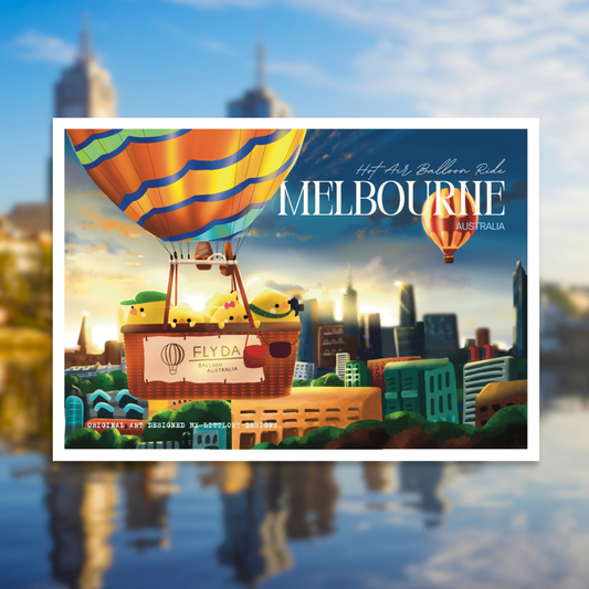 Hot Air Balloon Ride Melbourne Postcard