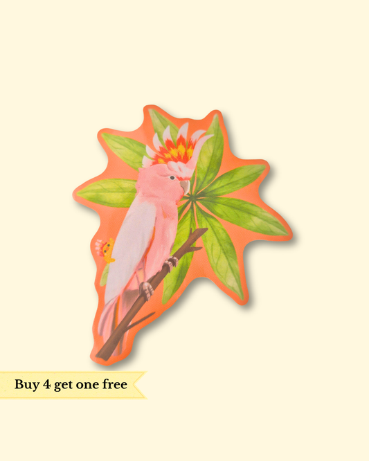 Pink Cockatoo Sticker