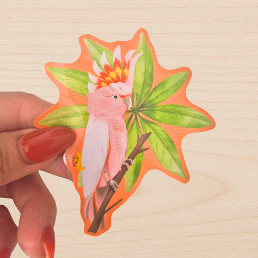 Pink Cockatoo Sticker