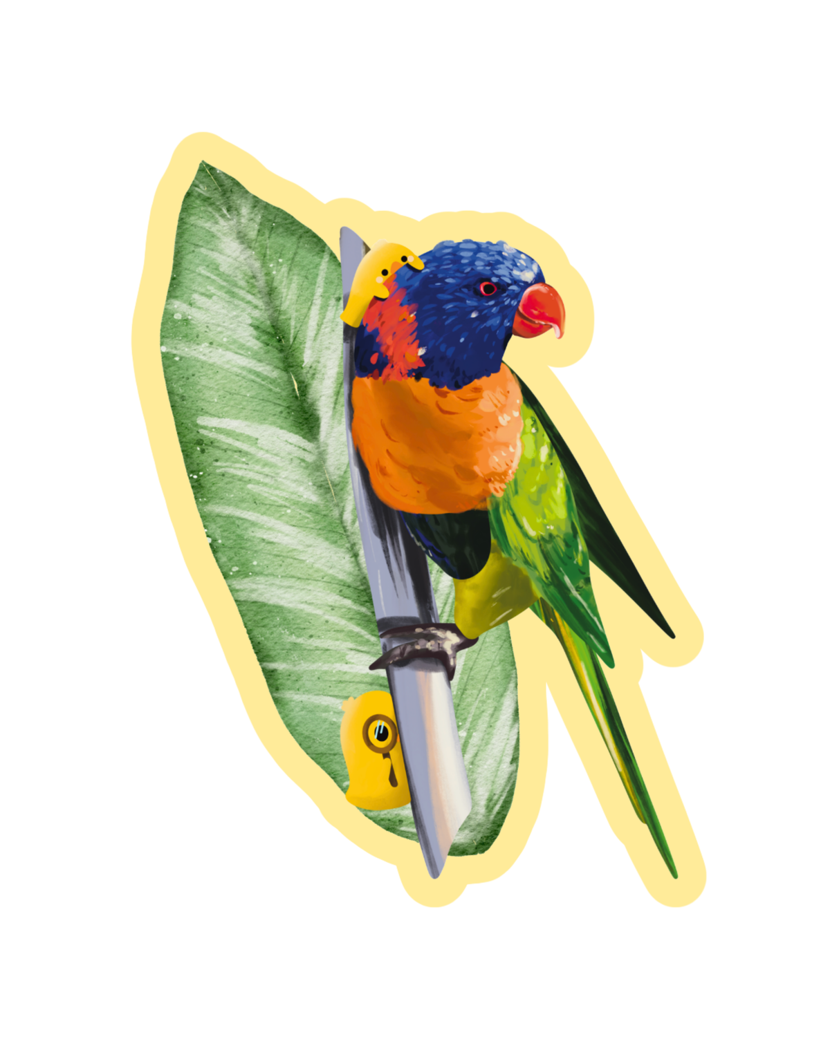 Red-collared Lorikeet Sticker