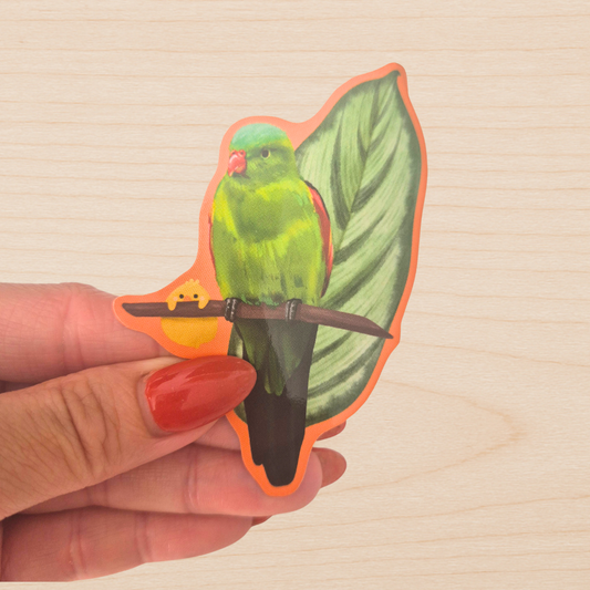 Red Winged Parrot Sticker