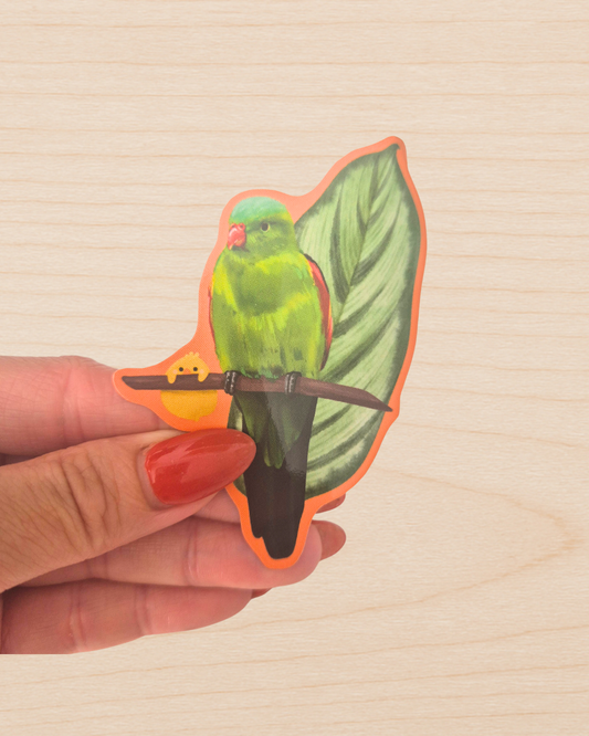 Red Winged Parrot Sticker