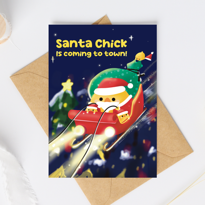 Santa Chick Card