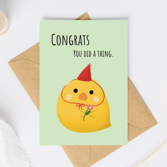 You Did a Thing Card