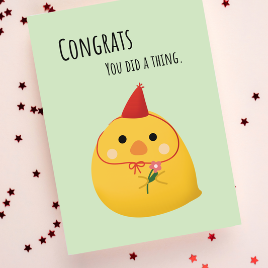 You Did a Thing Card