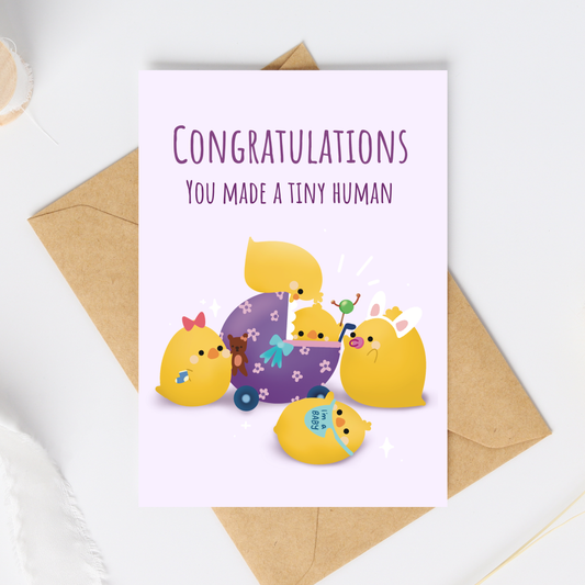 You Made a Tiny Human Card