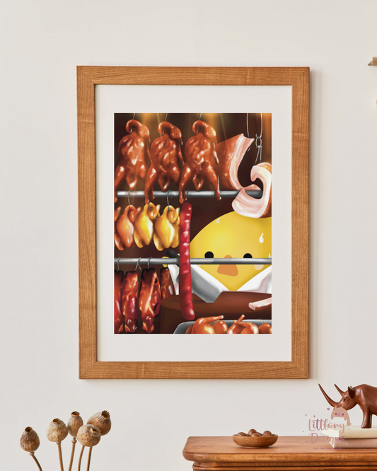Hong Kong Siu Mei Shop Art Print