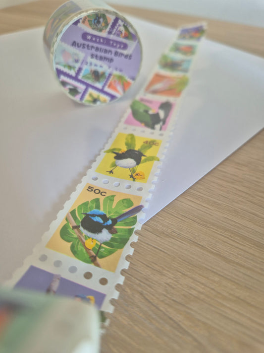 Australian Birds Stamp Washi Tape