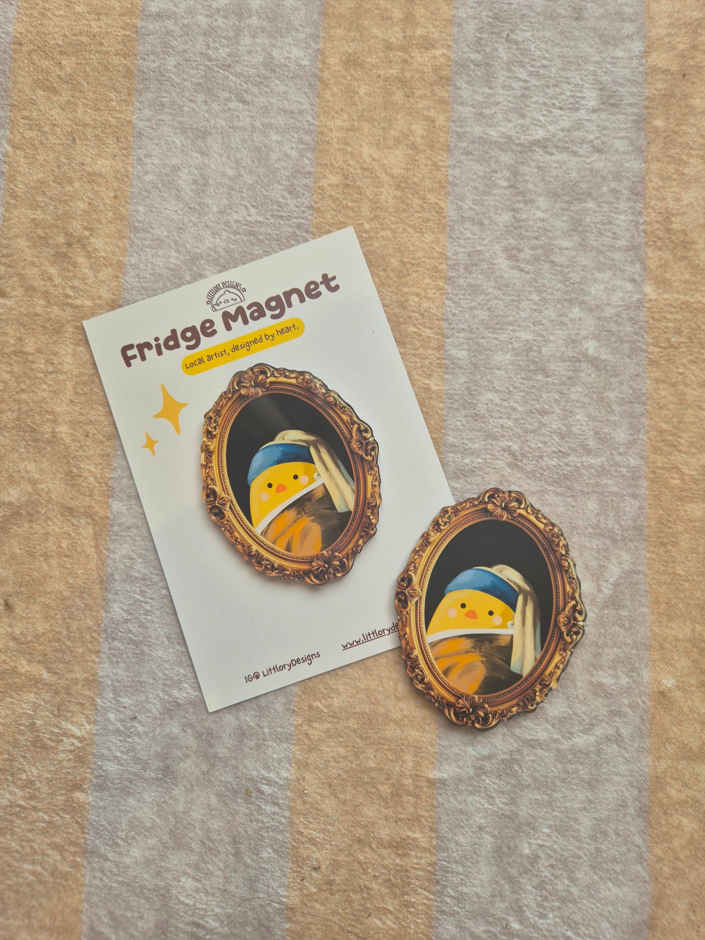 Girl with A Pearl Earring Fridge Magnet