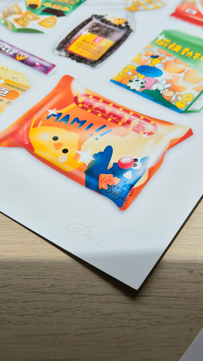 Childhood Snacks Art Print