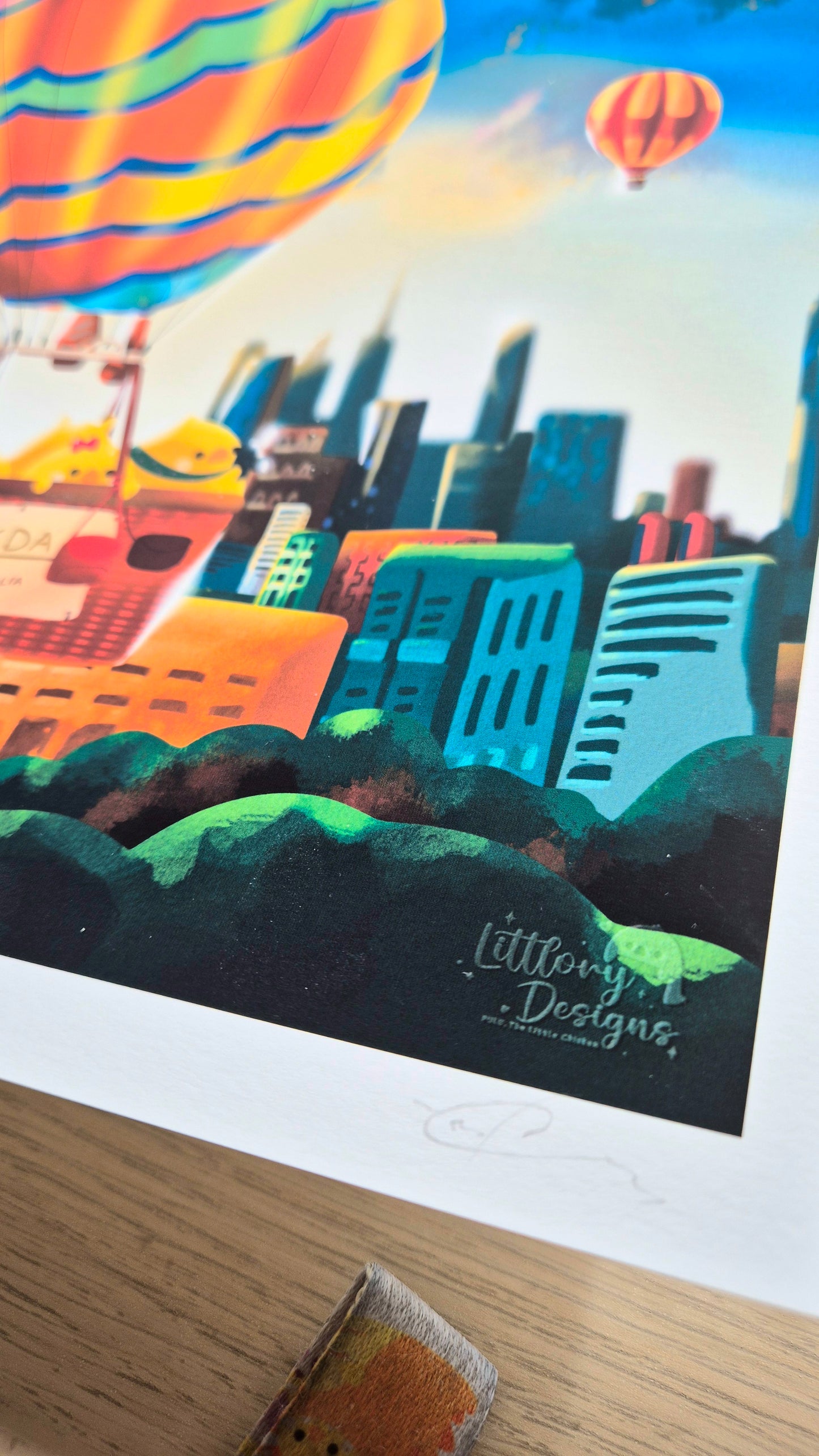 Melbourne Hot Air Balloon Ride Art Print