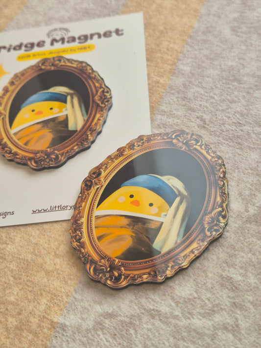 Girl with A Pearl Earring Fridge Magnet