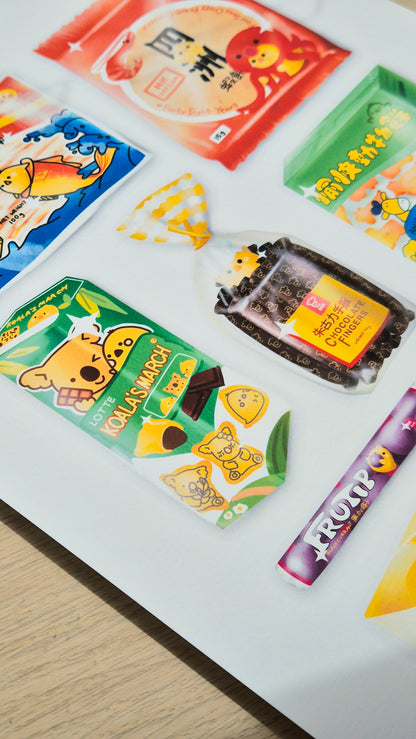 Childhood Snacks Art Print