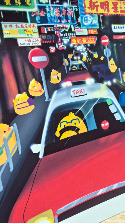Hong Kong Night Art Print