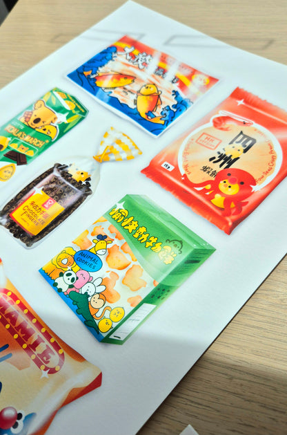 Childhood Snacks Art Print