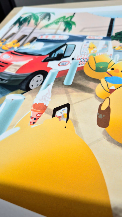Hong Kong Ice Cream Truck Art Print